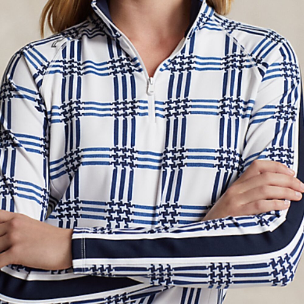 Ralph Lauren Long Sleeve Power Stretch Full-Zip Jacket - Houndstooth